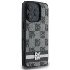 DKNY DKHCP16LPCPTSSK iPhone 16 Pro 6.3 czarny/black hardcase Checkered Pattern & Printed Stripes